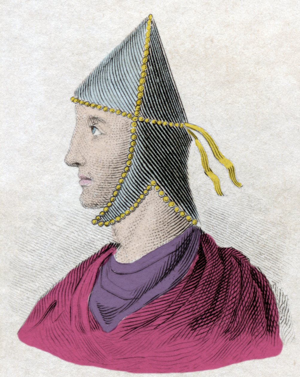 Portrait of Mithridates VI Eupator called the Great (132-63 BC), King of Pontus. Engraving of the 19th century by Unknown artist