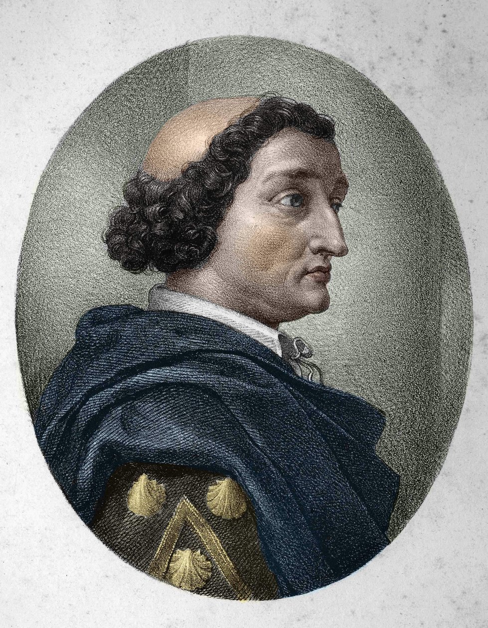 Portrait of Philippe de Commines (1447-1511), French columnist. (engraving of the 19th century) by Unknown artist