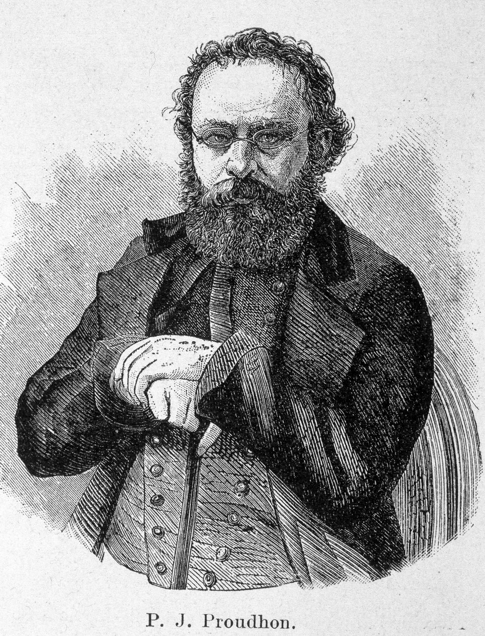 Portrait of Pierre Joseph Proudhon (1809 - 1865), French Socialist by Unknown artist
