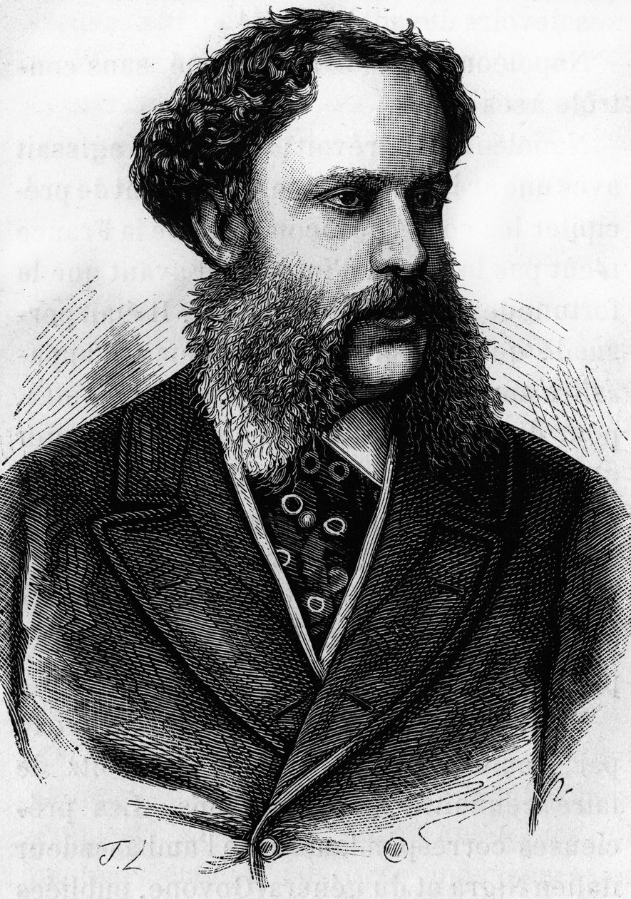 Portrait of Prince Richard of Metternich-Winnebourg (Metternich Winnebourg) (1829 - 1895), Austrian ambassador to Paris from 1859. Engraving of the end of the 19th century in 