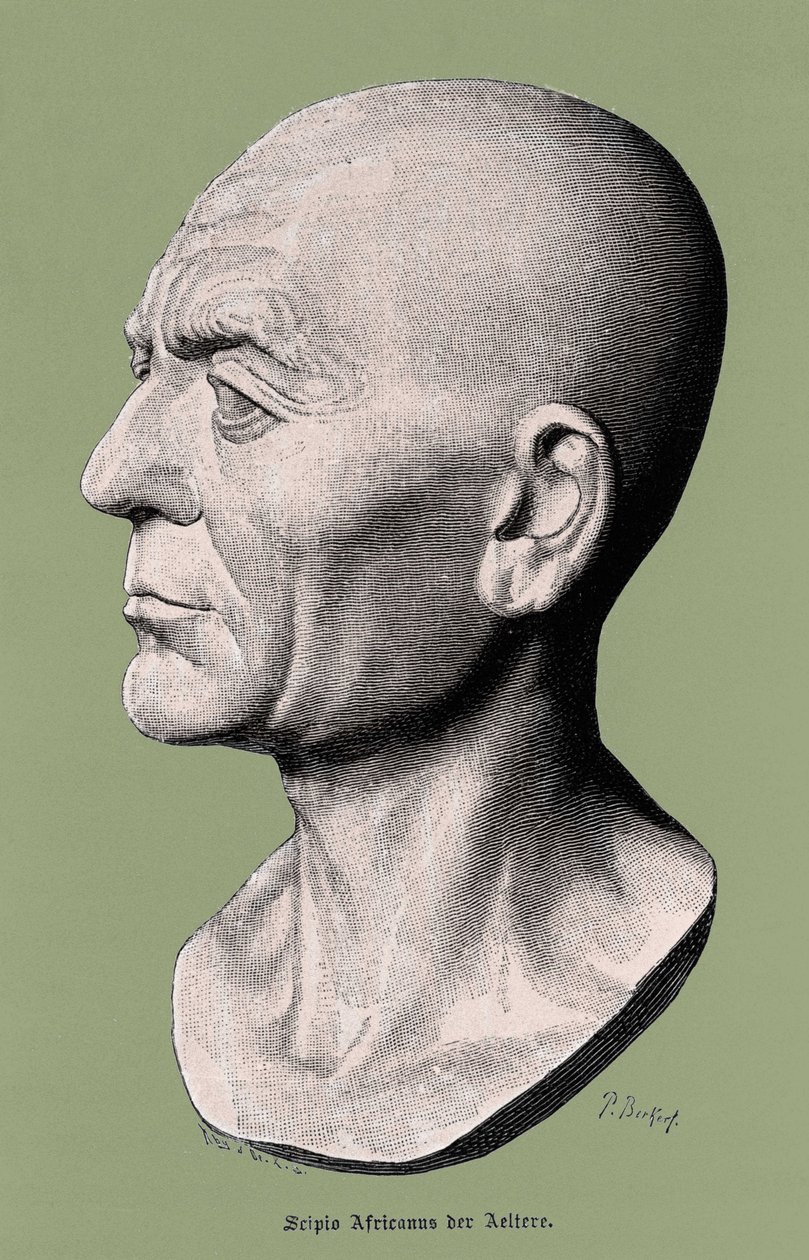Portrait of Scipio the African, general and Roman statesman. by Unknown artist
