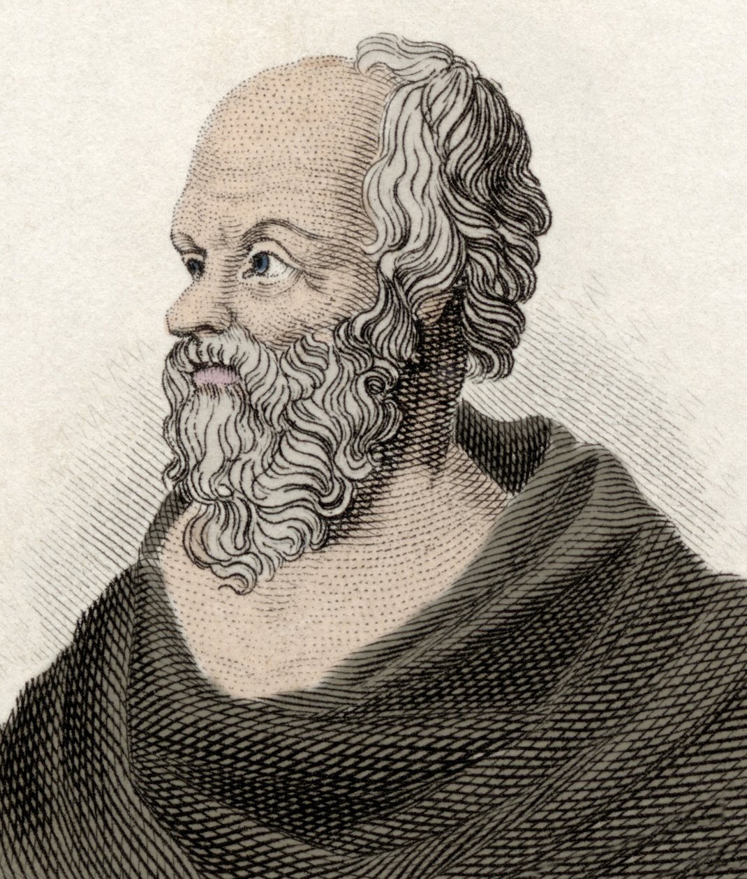 Portrait of Socrates, Greek philosopher. 19th century engraving. by Unknown artist