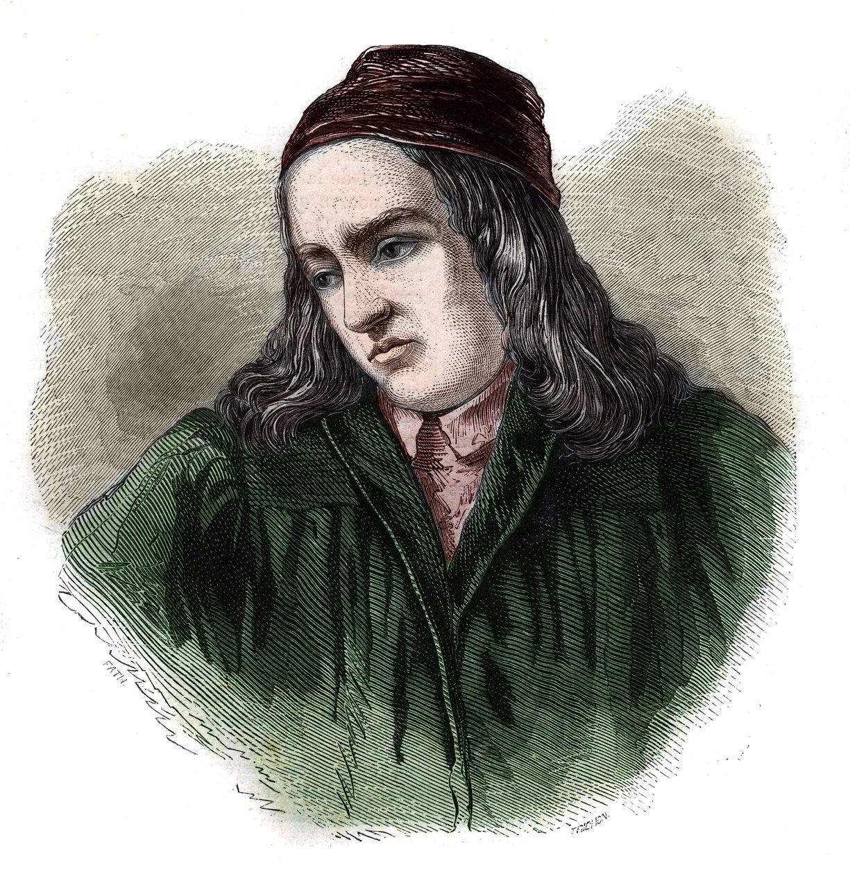 Portrait of Teodorico (Theodore Theodoric) by Niem (or Nieheim) (1345-1418) German historian by Unknown artist