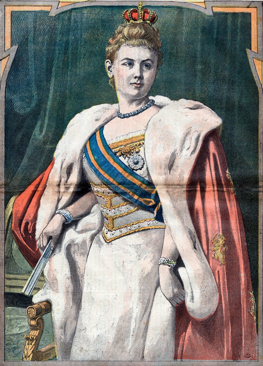 Portrait of Wilhelmina, Queen of the Netherlands from 1890 to 1948 by Unknown Artist