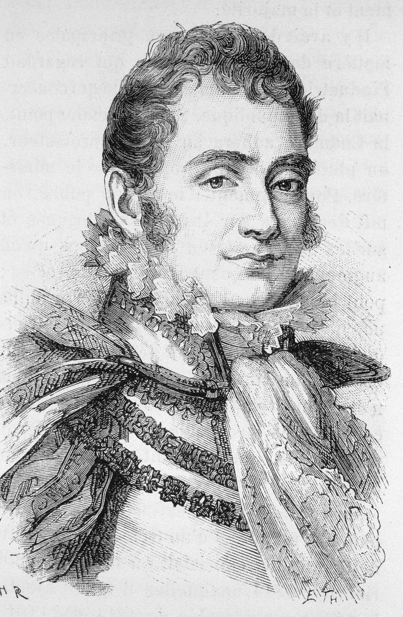 Portrait of the Duke of Berry (1778 - 1820) - in “Histoire de France” by H. Martin by Unknown artist