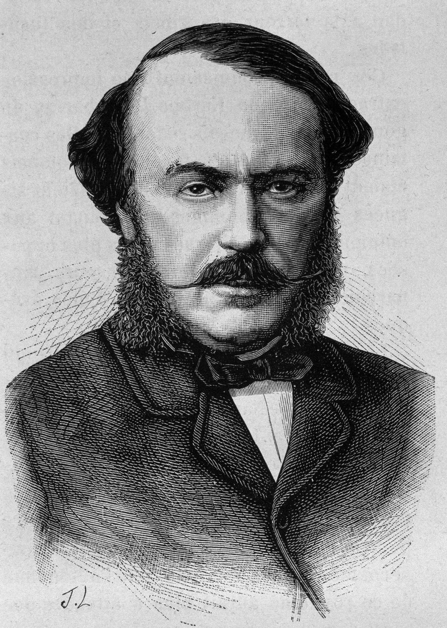 Portrait of the Duke of Persigny (1808 - 1872). Engraving in 