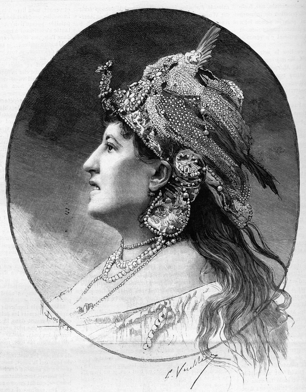 Portrait of the letter woman Judith Gauthier in 1888 by Unknown artist
