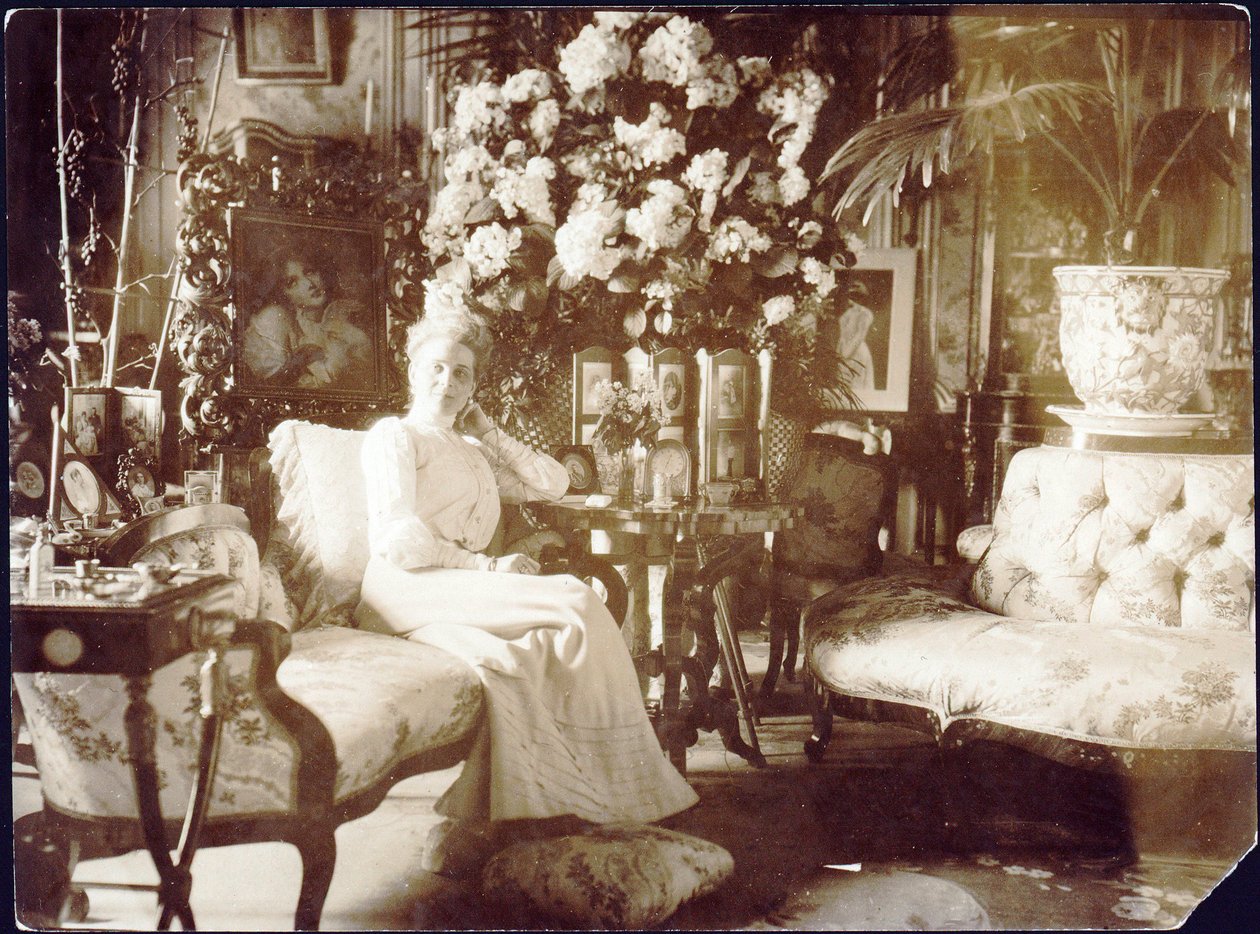 Princess Zinaida Yusupova in the Family Living Room of the Yusupov Palace by Unknown Artist