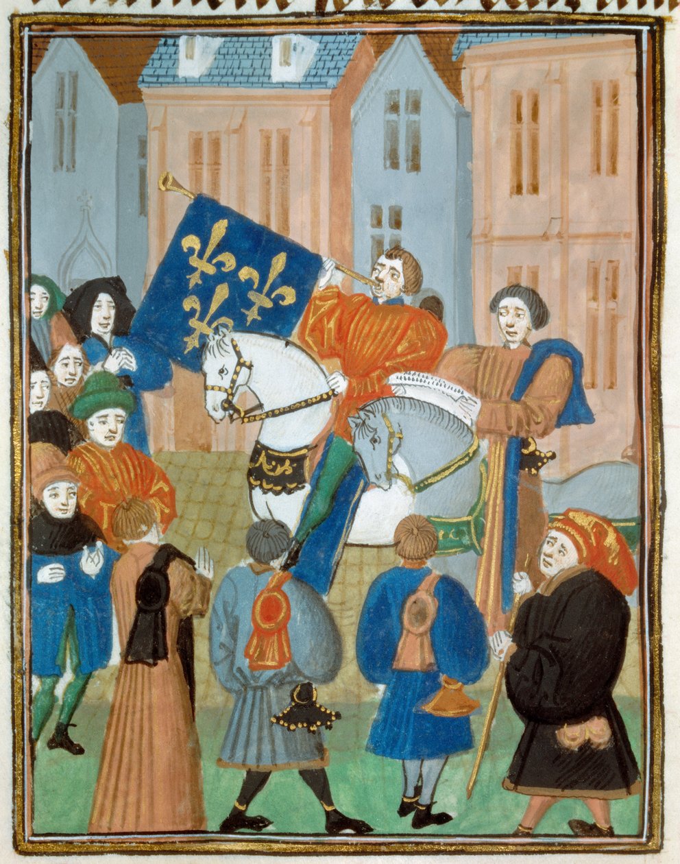 Proclamation of Peace in Reims on 2 October 1435 after the Signing of the Treaty of Arras between King Charles VII and the Duke of Burgundy Philip III the Good Ending the Civil War between the Armagnacs and the Burgundians by Unknown artist
