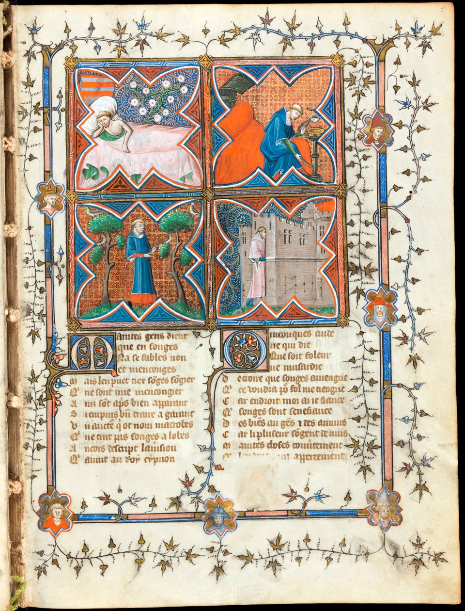 Four Men Engaged in Different Activities (from the manuscript 