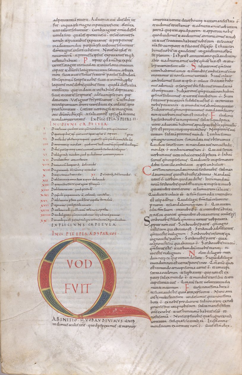 What Was from the Beginning, Illuminated Initial by Unknown artist