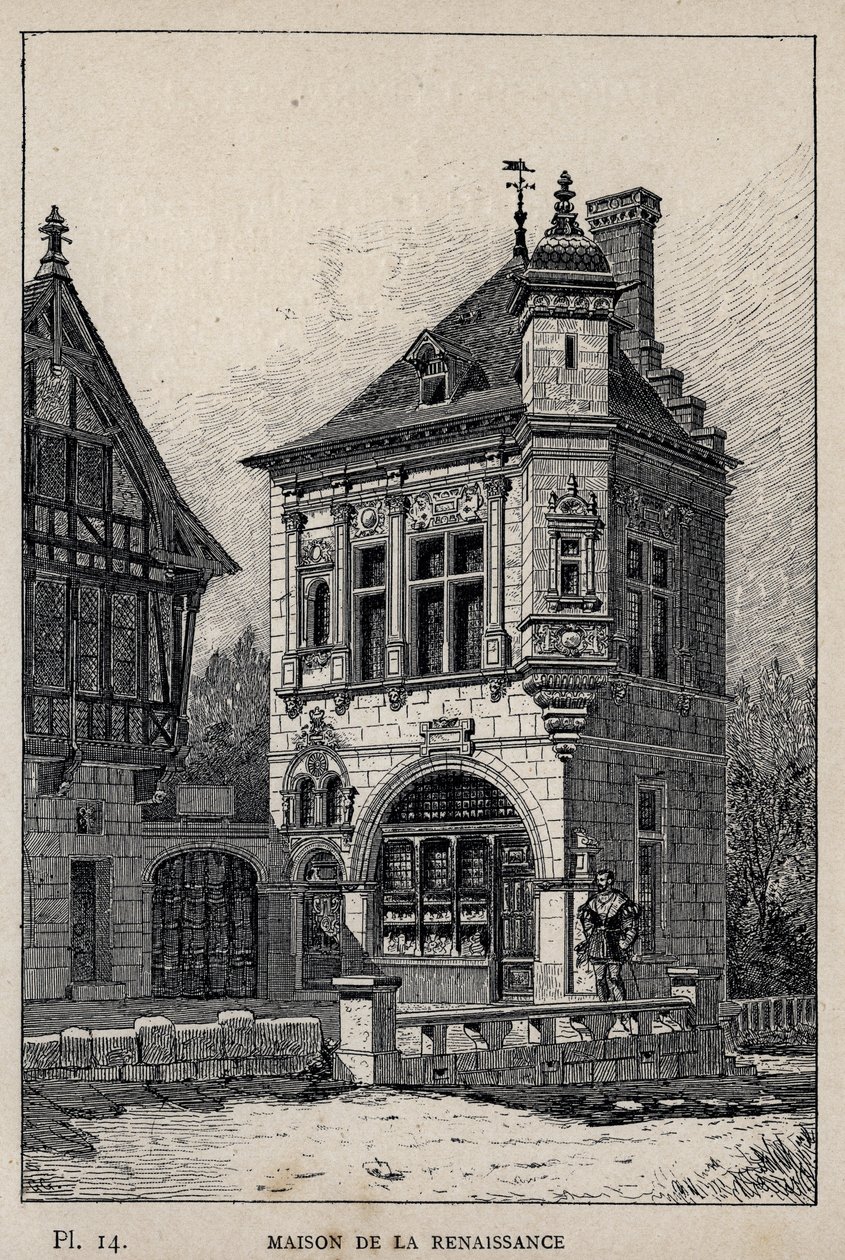 Renaissance House - engraving of 1889 in 