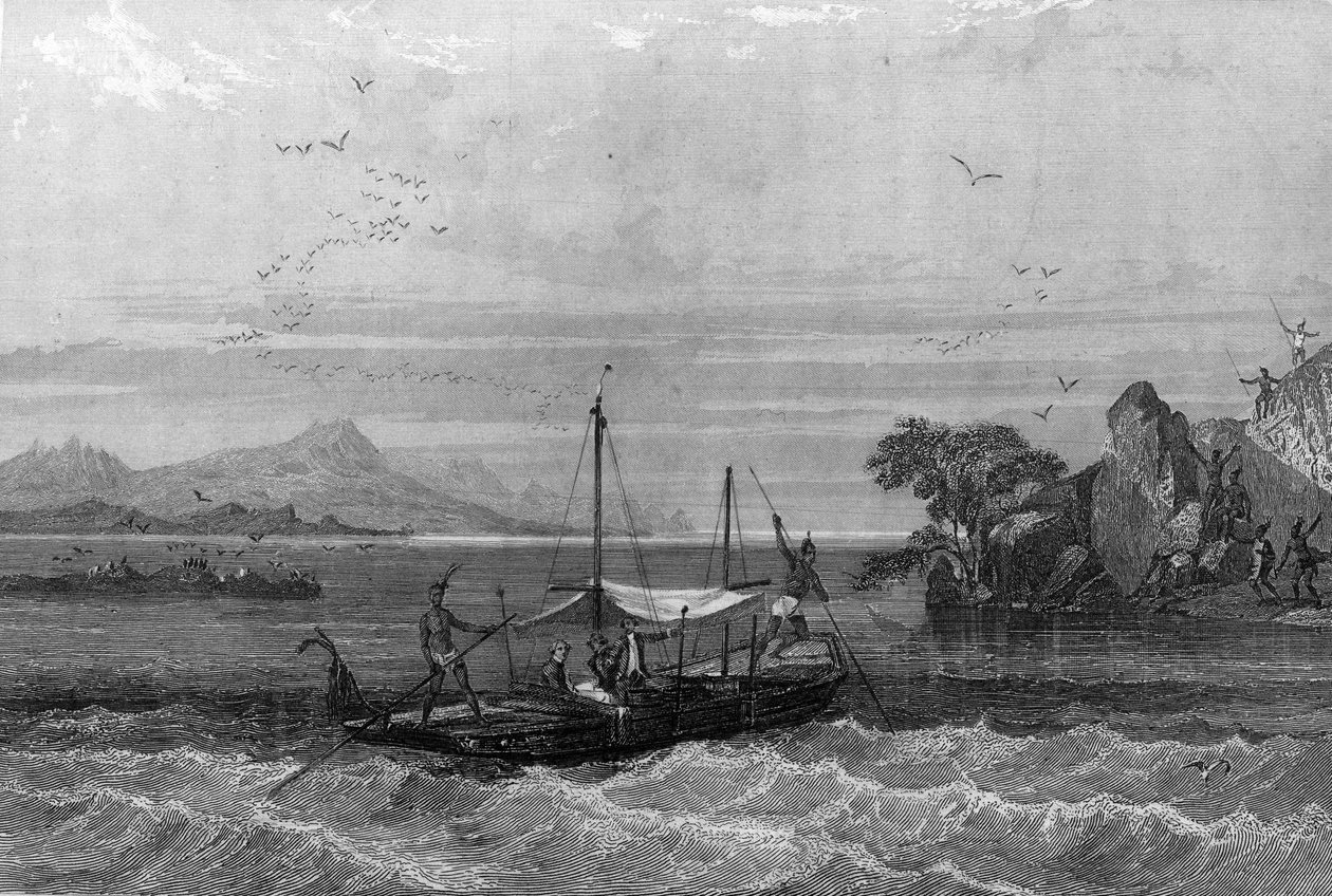 Robert Cavelier de La Salle (1643-1687) arrives at the mouth of the Mississippi, April 1675. In 