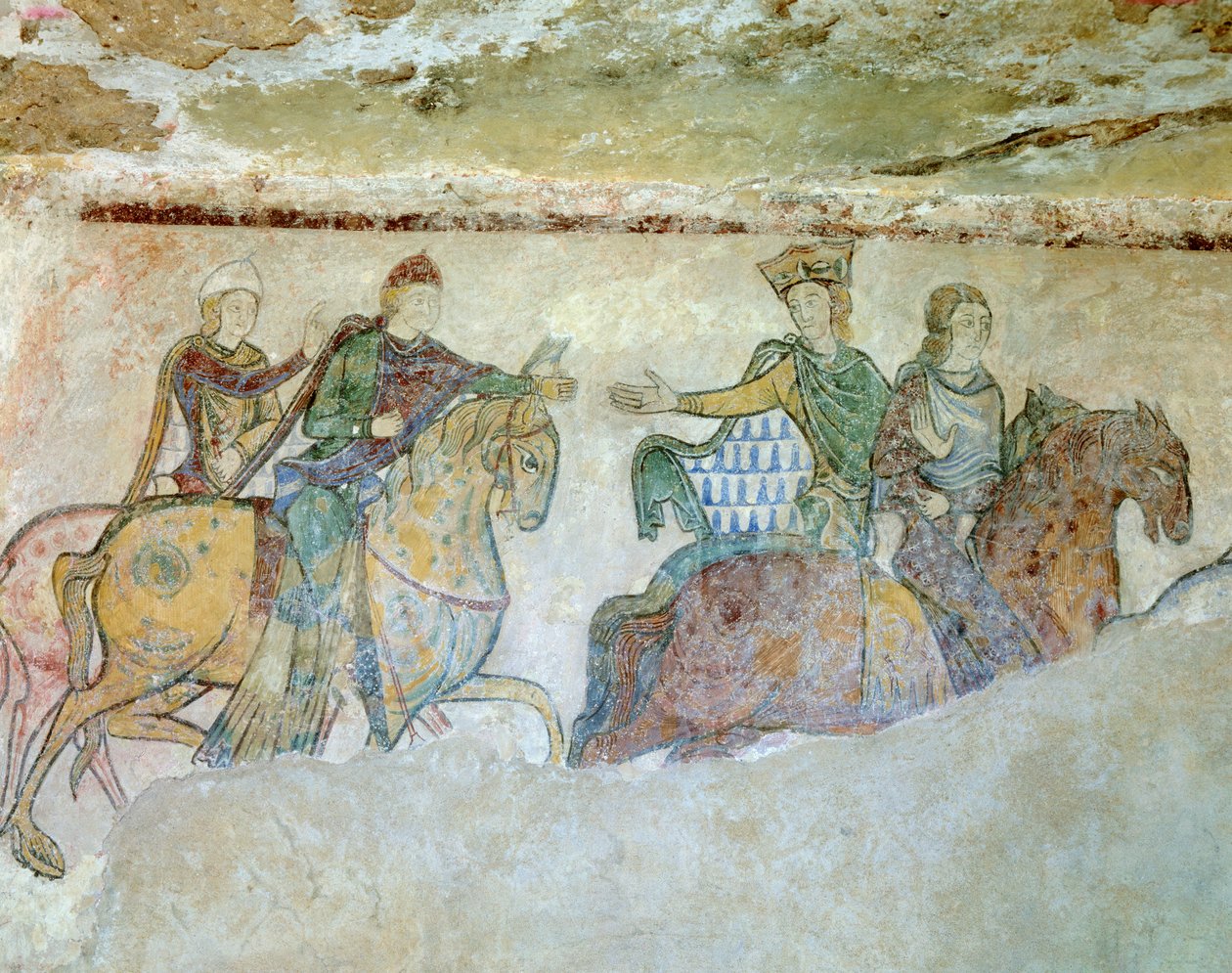 Royal Cortege composed of King Henry in the head of the cortege, behind him his wife Alienor d
