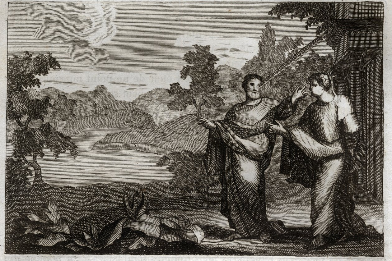 Royaumont Bible, New Testament: Do Not Judge Others. Parable of the Straw and the Beam. Illustration from 1811 by Unknown artist
