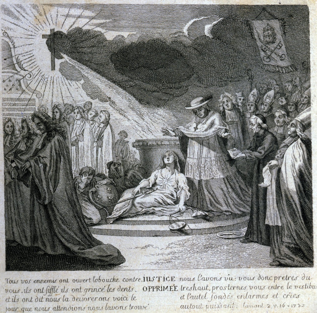 Satirical vignette against Jansenism by Unknown artist