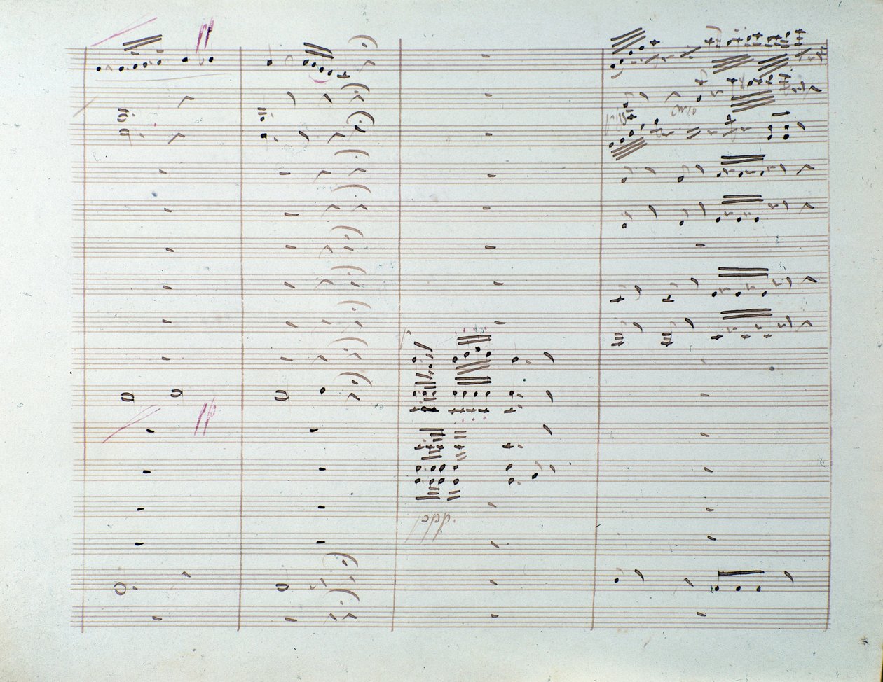 Sheet music page of the Grande symphony (op. 8) by Carl August Cannabich by Unknown artist