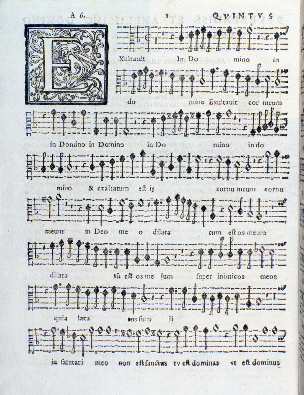 Sheet Music Page of the Second Book of Sacrae Symphoniae by Unknown artist