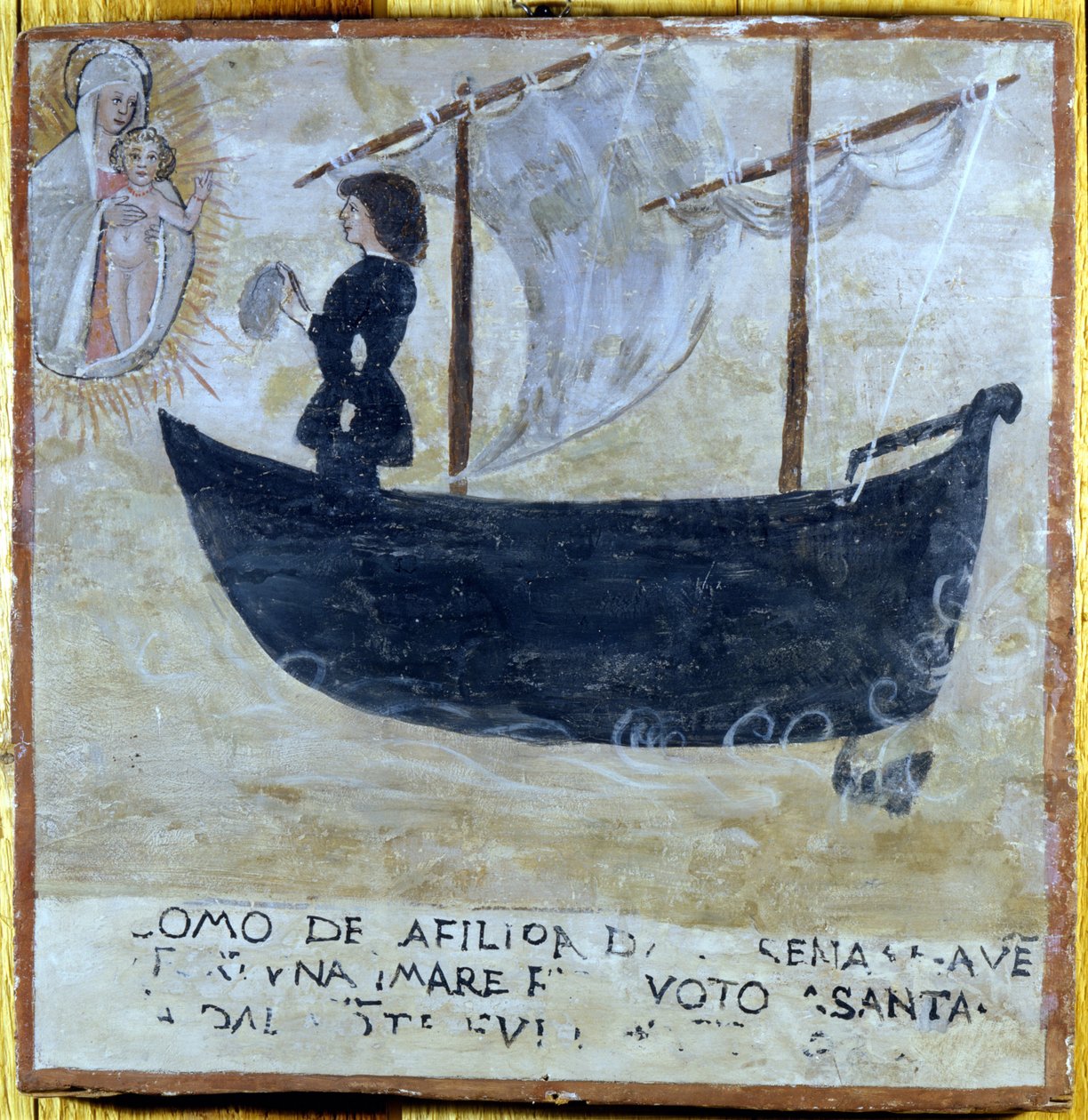 Ship Saved from the Storm, Ex Voto of the 16th Century from the Sanctuary of the Madonna del Monte in Cesena by Unknown artist