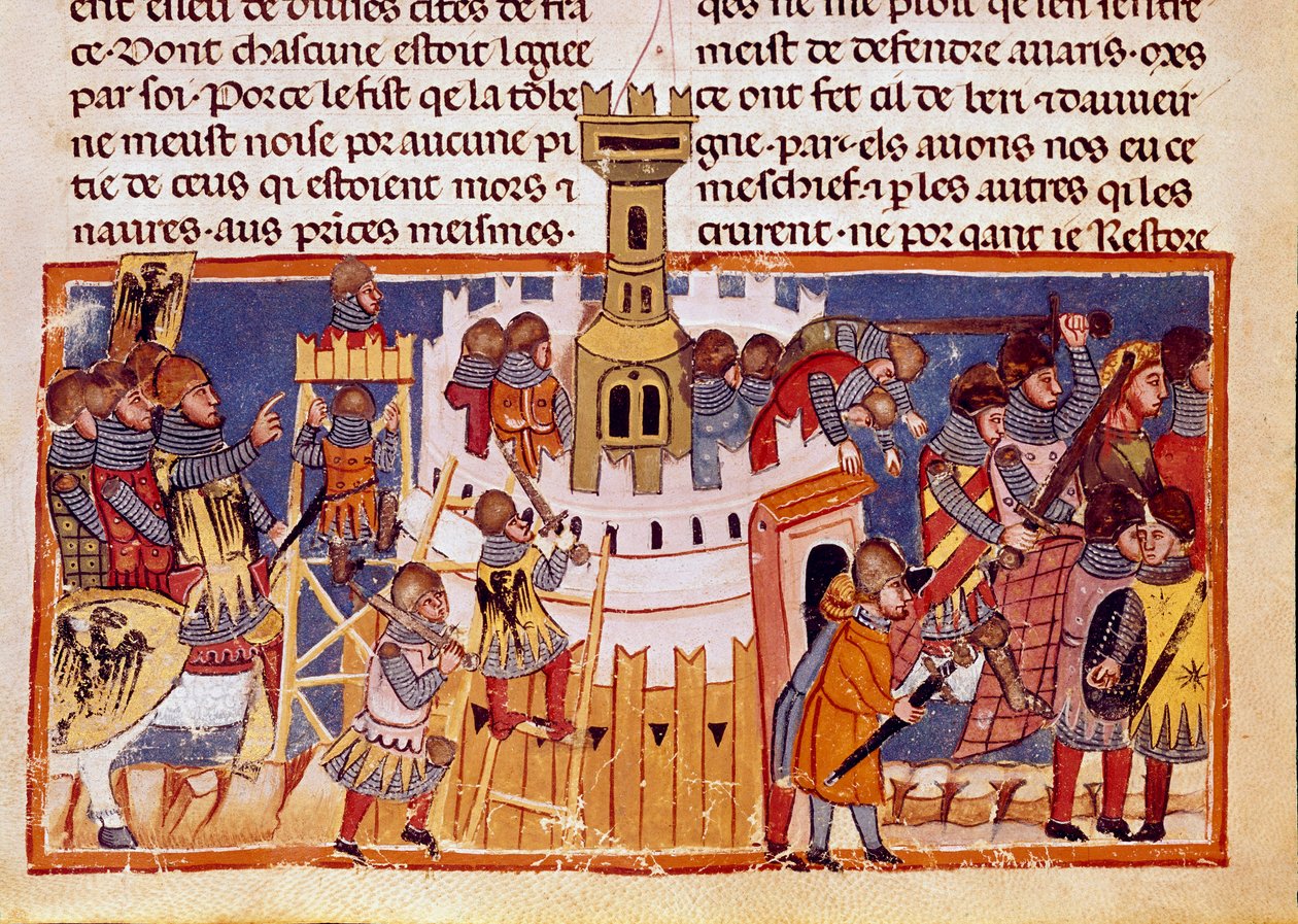 Siege of a fortified town from 