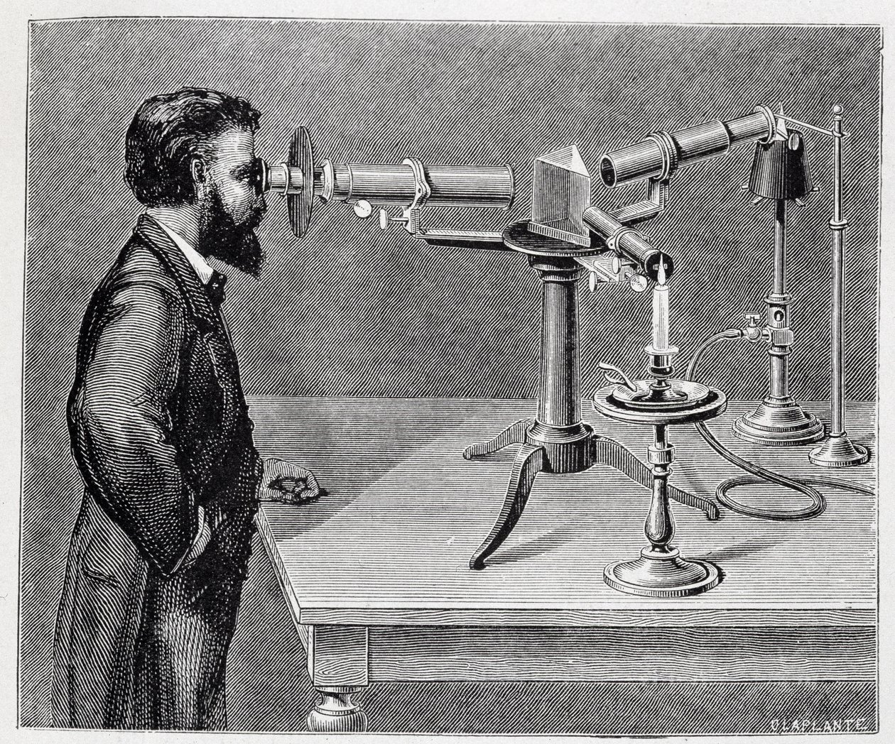Spectroscope to compare the spectra of terrestrial elements to those of celestial bodies by Unknown artist