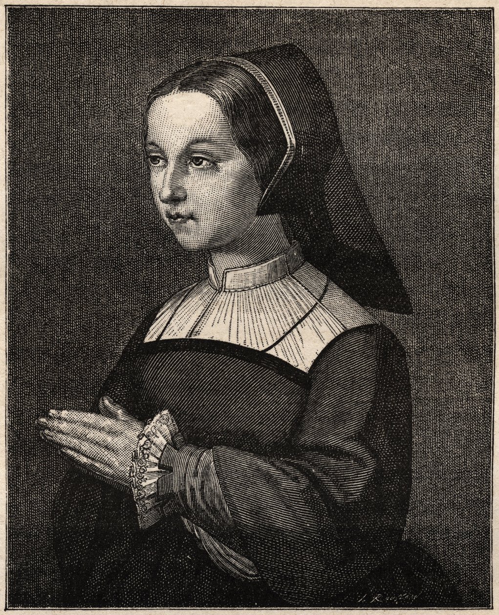 St Jane Frances de Chantal - Portrait of Saint Jane Frances de Chantal (Jeanne-Francoise Fremyot, Baroness of Chantal) by Chantal Founder of the Visitation (1572-1641) by Unknown artist