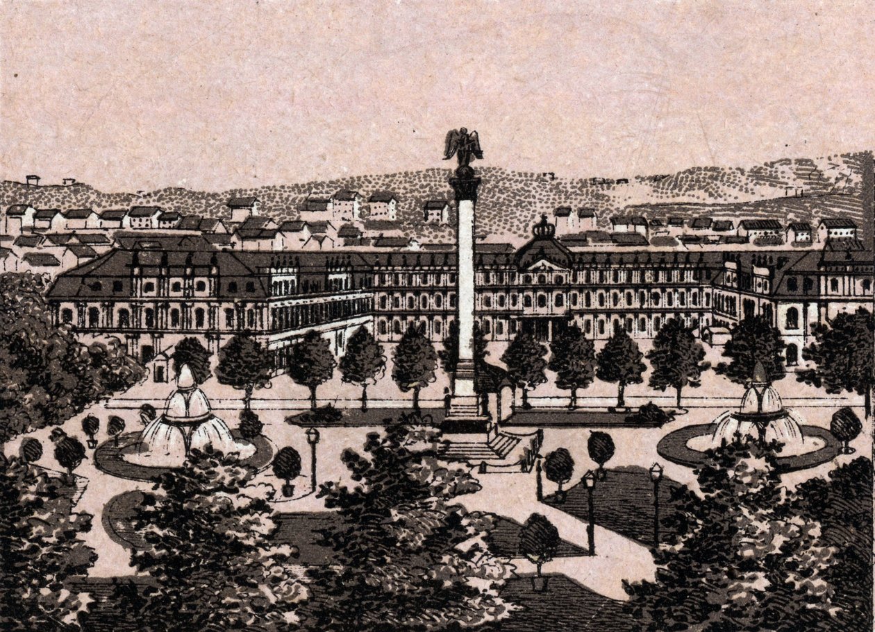 Stuttgart, Germany: view of the New Castle in 
