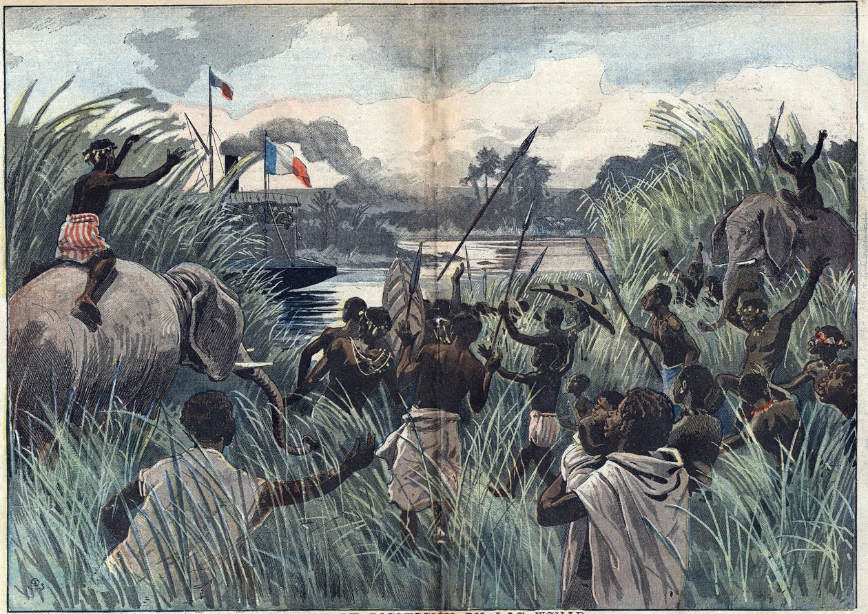 Taking possession of Lake Chad (Africa) by Unknown artist