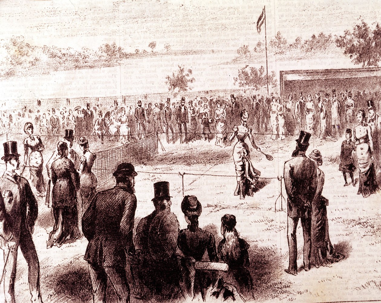 Tennis, engraving by Unknown artist