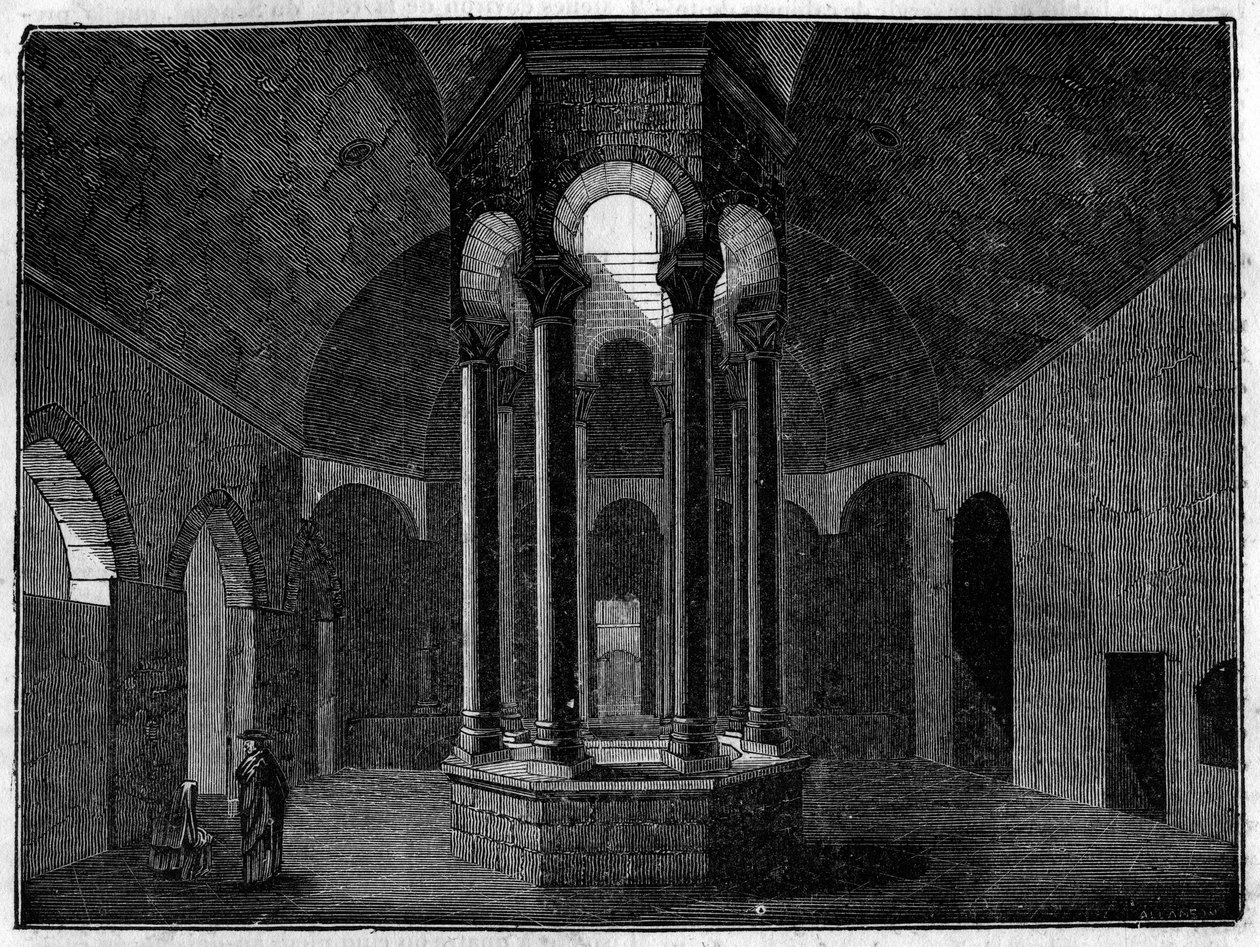 The Arab Baths of Girona in Spain by Unknown artist