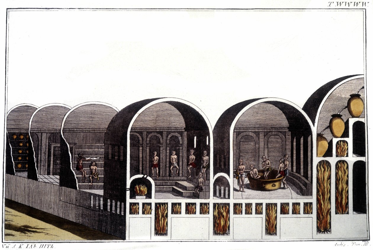 The Baths of Caracalla in Rome (Engraving from the Beginning of the 19th Century) by Unknown artist