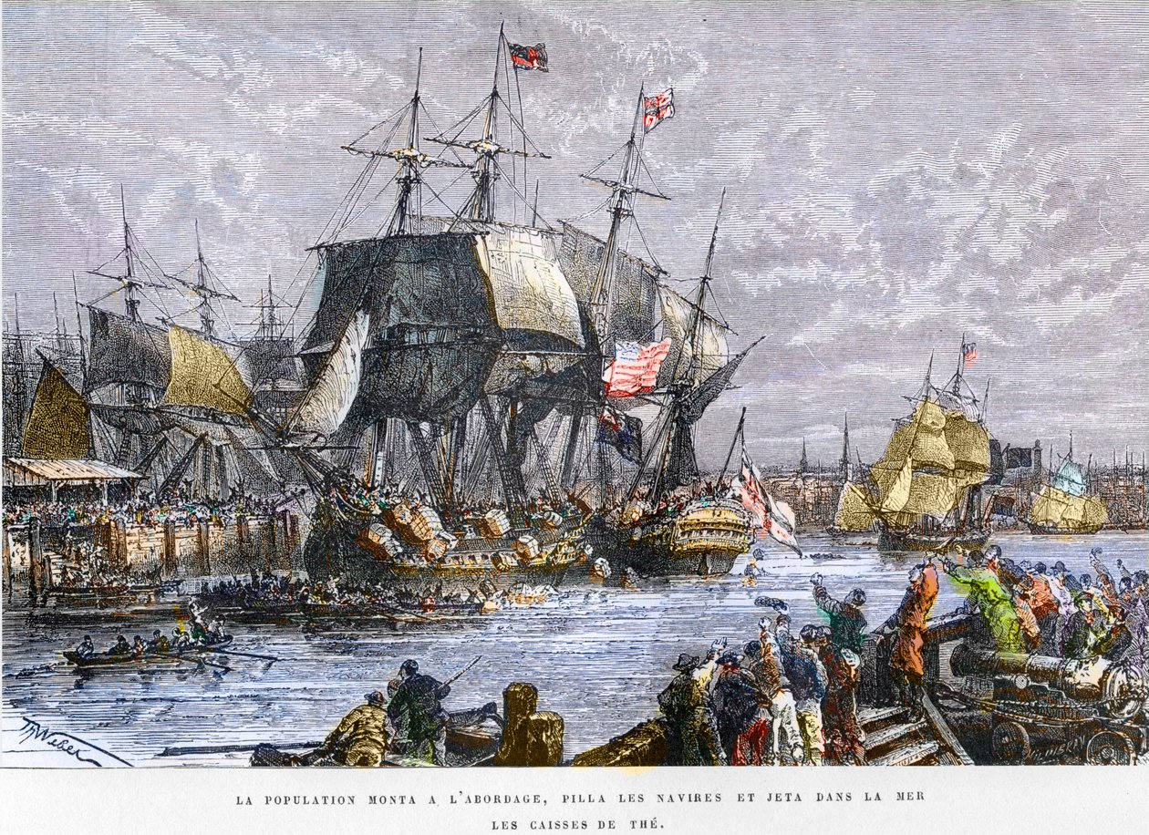 The Boston Tea Party, December 16 by Unknown artist