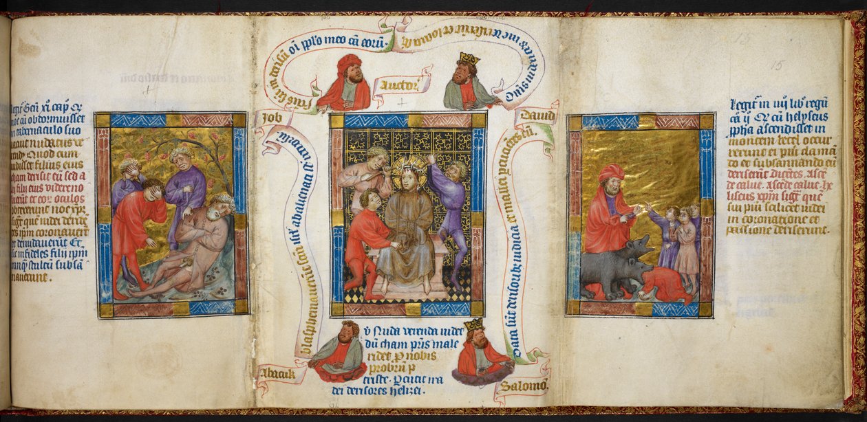 The Drunkenness of Noah; the Mocking of Christ; children mocking the prophet Elisha by Unknown artist