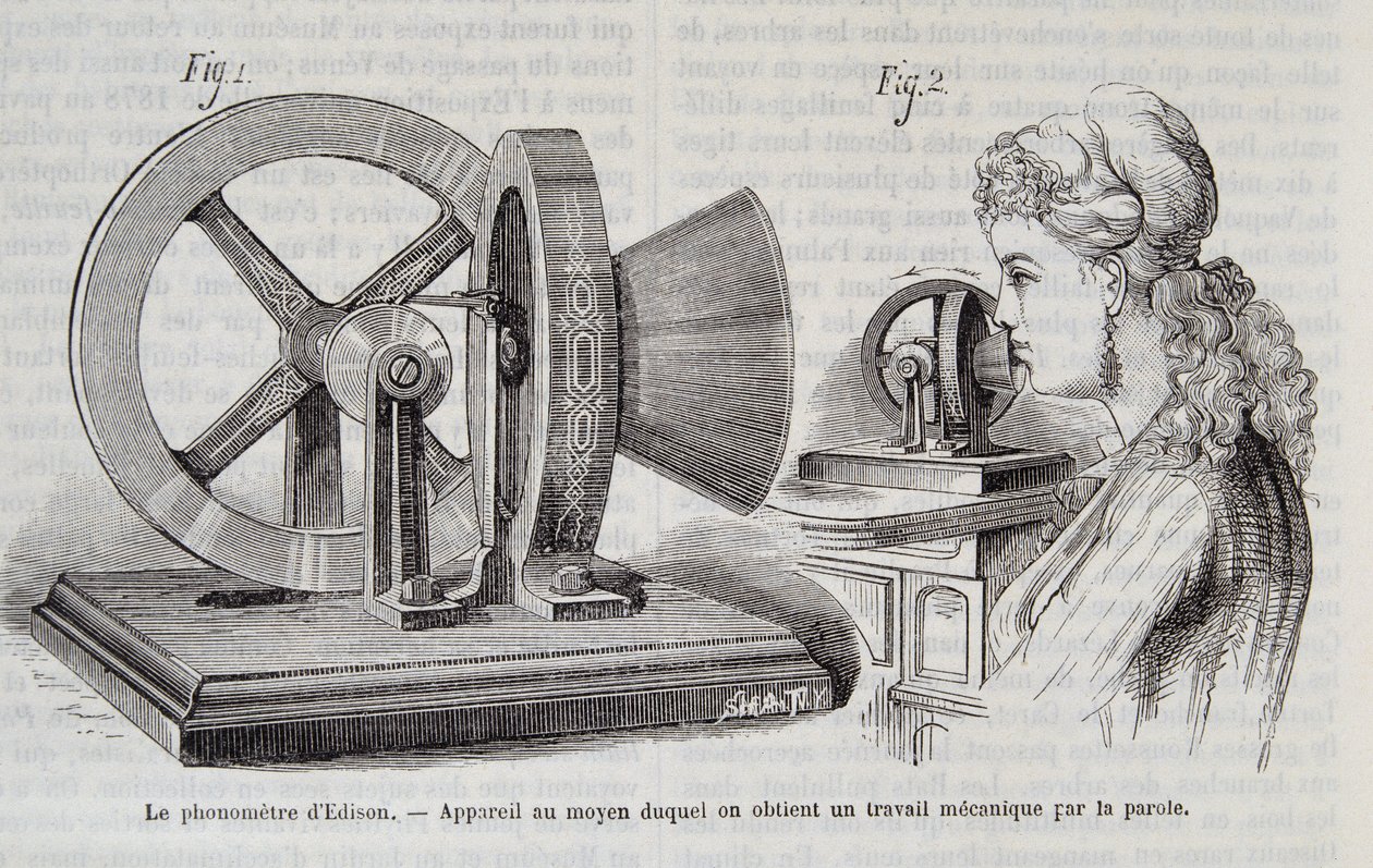 The Edison phonometer - device by means of which a mechanical work is obtained by speech in 