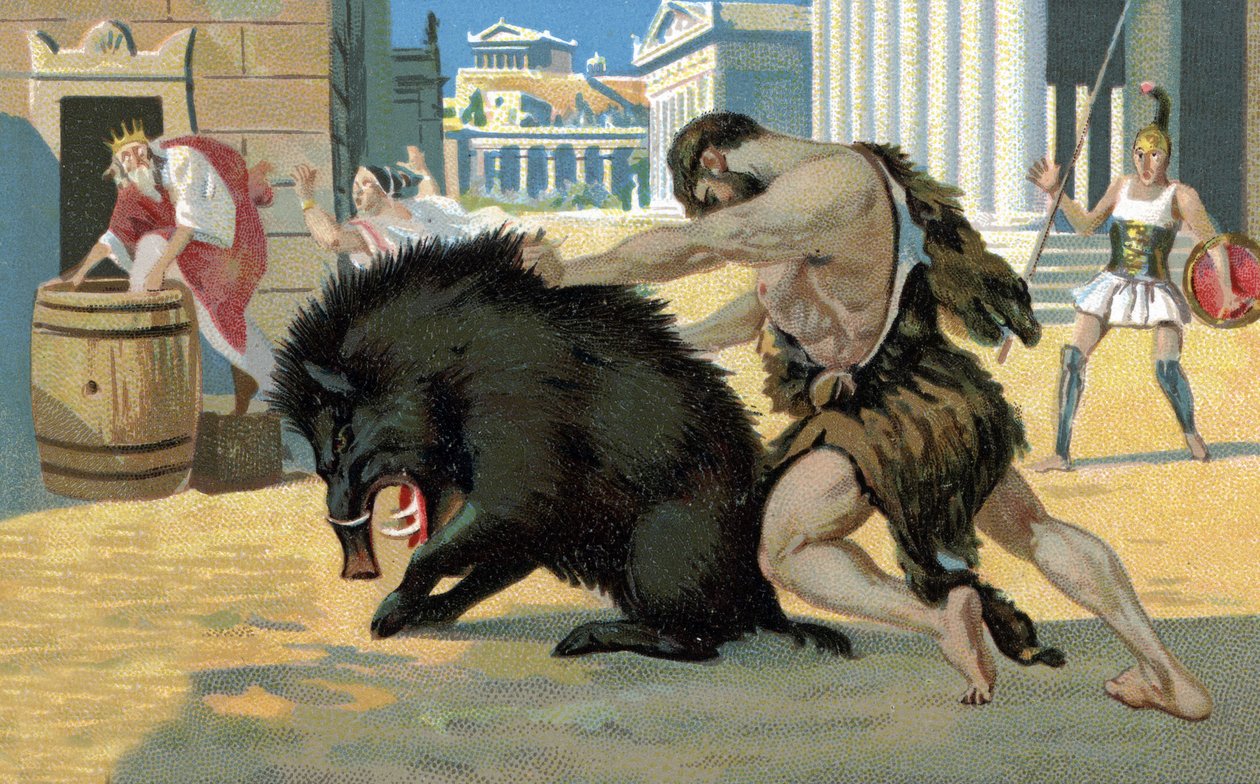 The Labors of Hercules: Hercules and the Boar by Unknown Artist