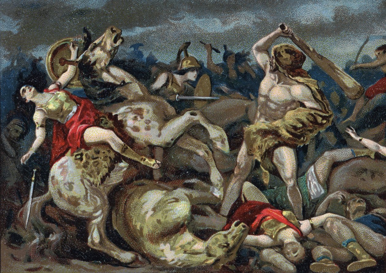 The Labors of Hercules: Hercules Takes the Belt at Hippolyte by Unknown Artist