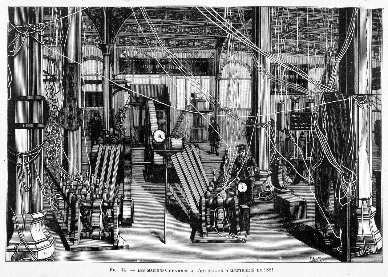 The Machine Grams at the 1881 Electricity Exhibition - in 
