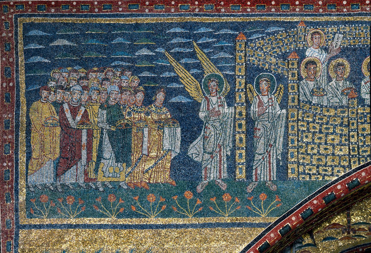 The Vision of Celestial Jerusalem: The Elected Move Towards the City Guarded by Angels (Detail) by Unknown artist