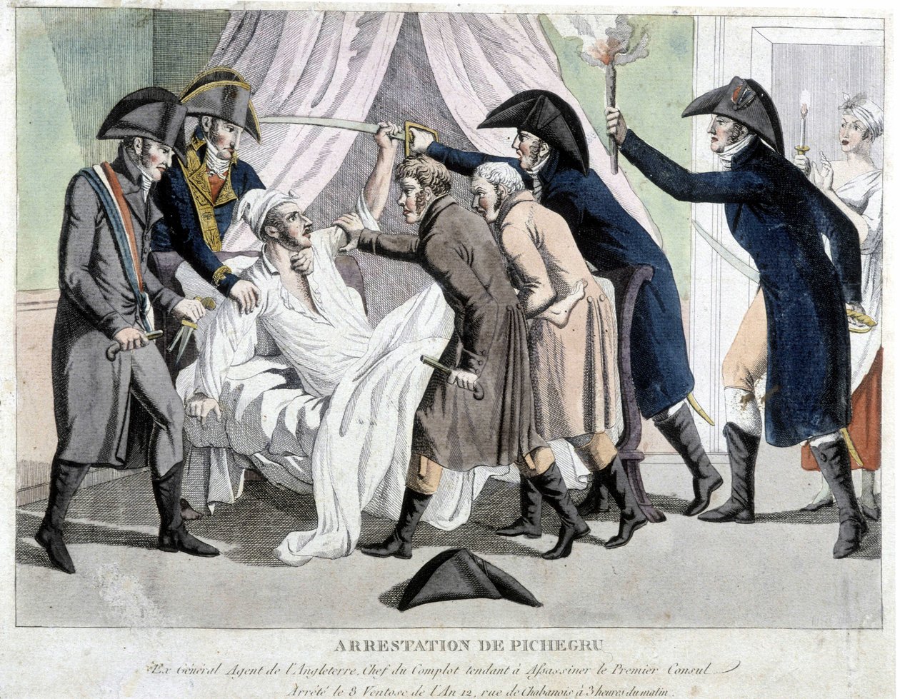 The arrest of Pichegru (engraving) by Unknown artist