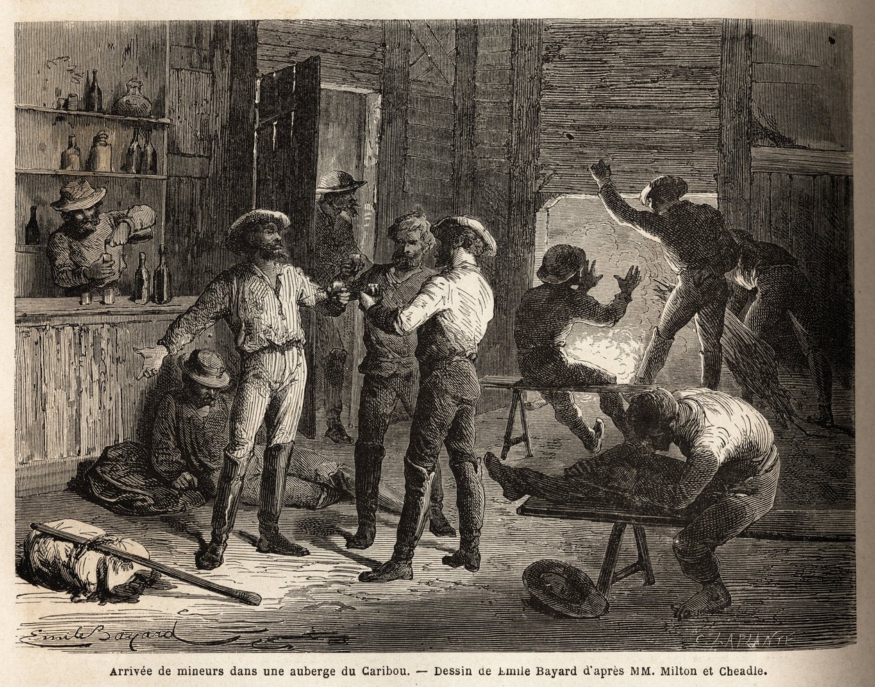 The Arrival of Miners in a Caribou Inn (Canada) by Unknown artist