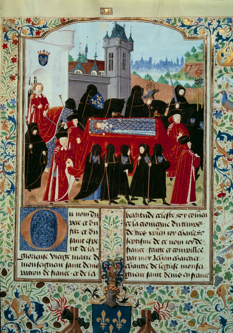 The Body of the Late King Charles VI is Carried Away, Behind the Procession the New King Charles VII by Unknown artist