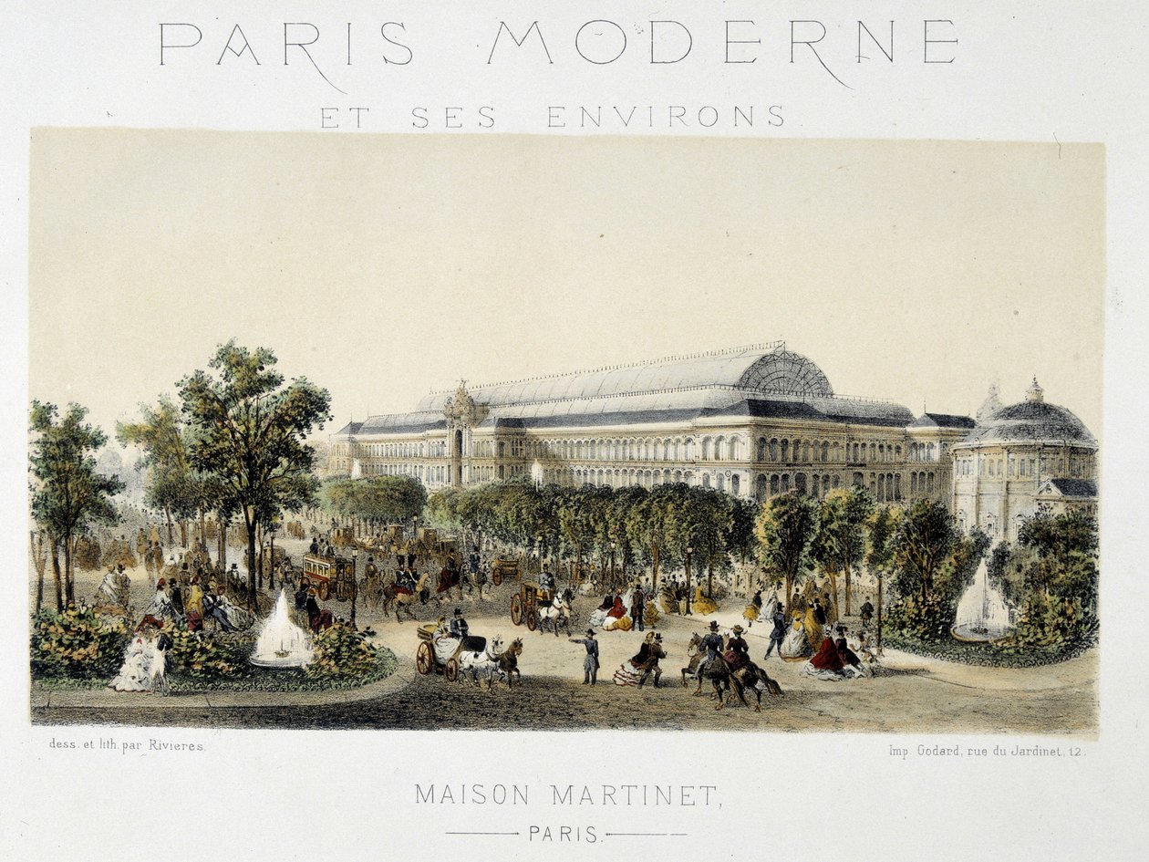 The Crowd on the Champs-Elysees by Unknown artist