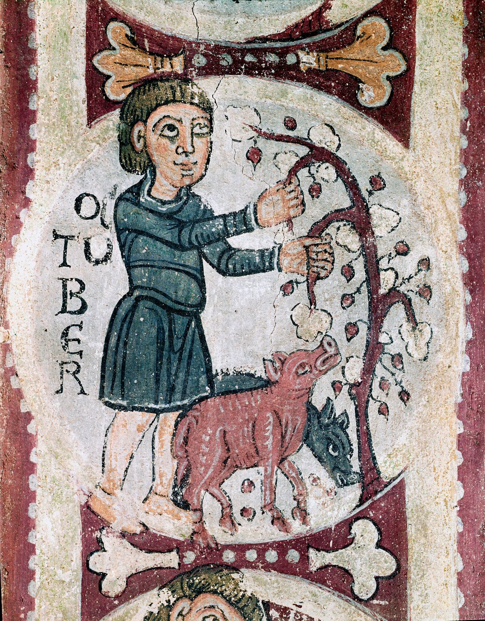The Cycle of Months: October: The Collection of Acorns (detail) by Unknown artist