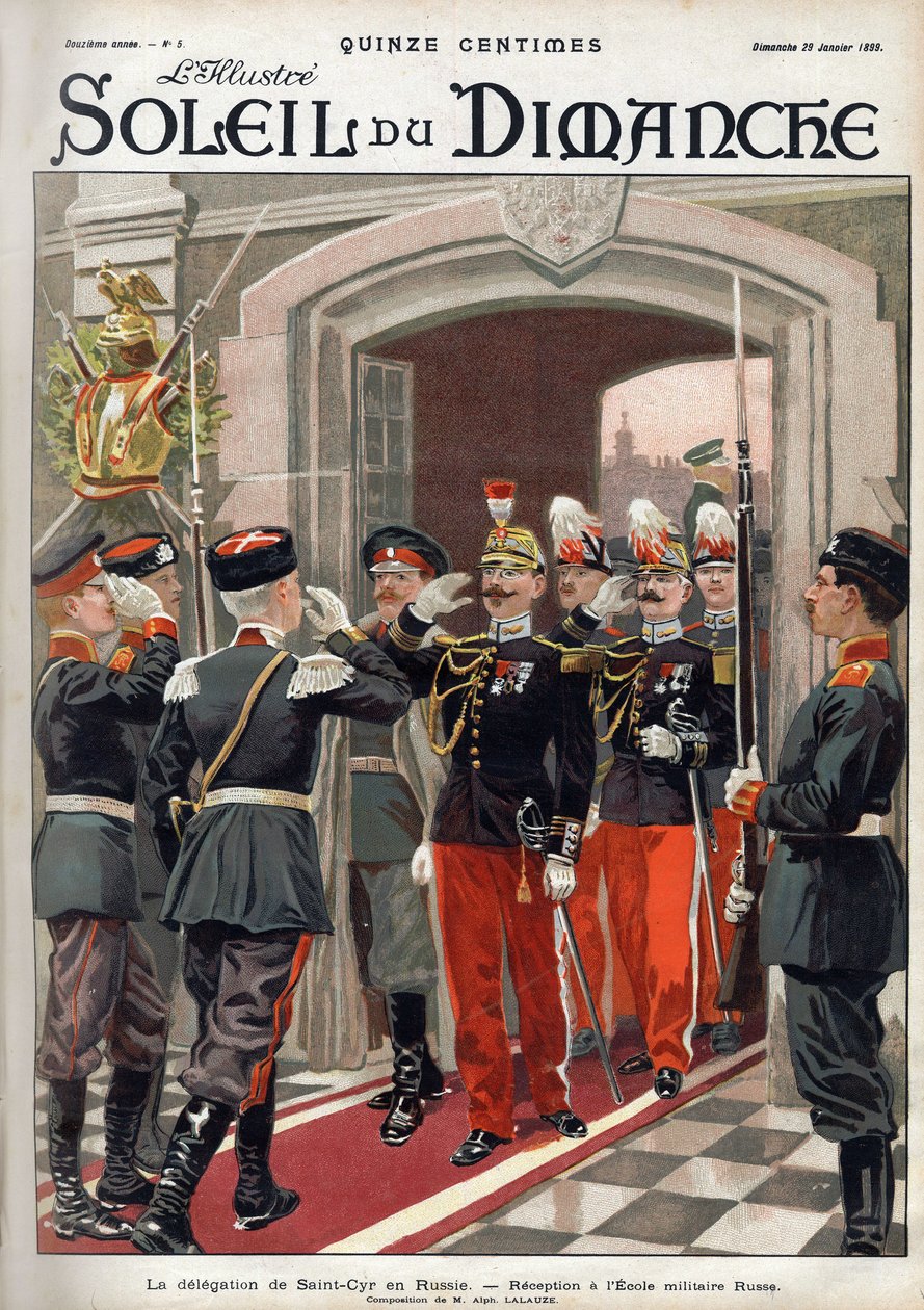 The Delegation of Saint Cyr in Russia: Reception at the Russian Military School by Unknown artist