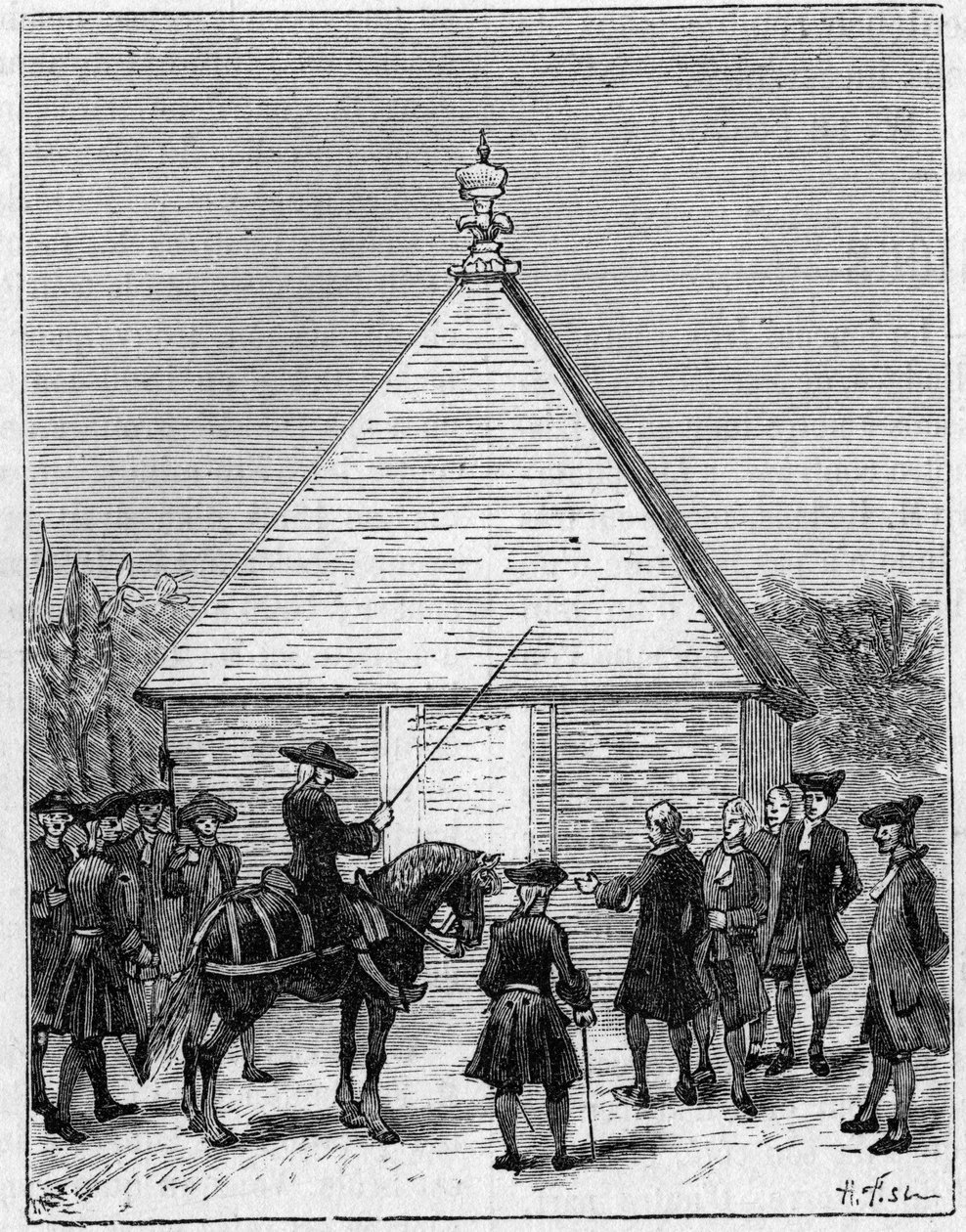 The Measure of the Degree of Ecuador in the 18th Century: Pyramid of Carabourou, Peru, Raised by La Condamine in 1736 by Unknown artist