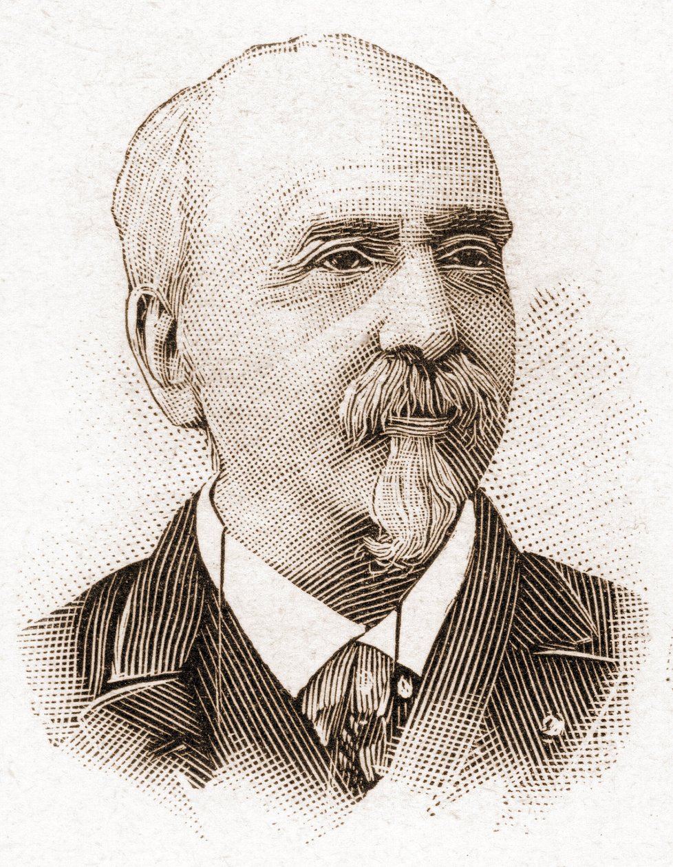 Members of the Academy Francaise in 1895: portrait of Victor Cherbuliez (1829-1899), novelist, playwright, essayist, French literary critic. by Unknown artist