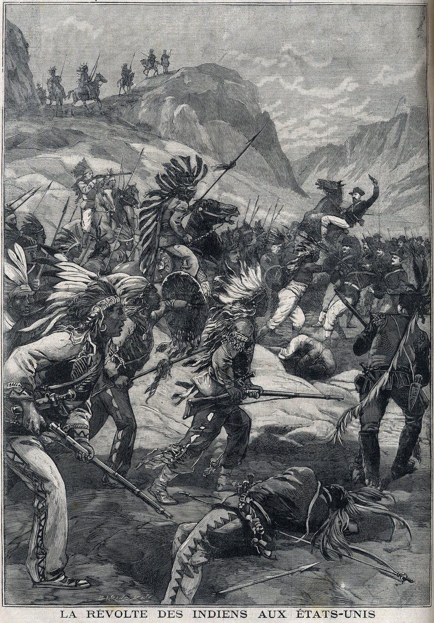The Red Skin Indian Revolt from Northern Minnesota in the United States in 1898 by Unknown artist