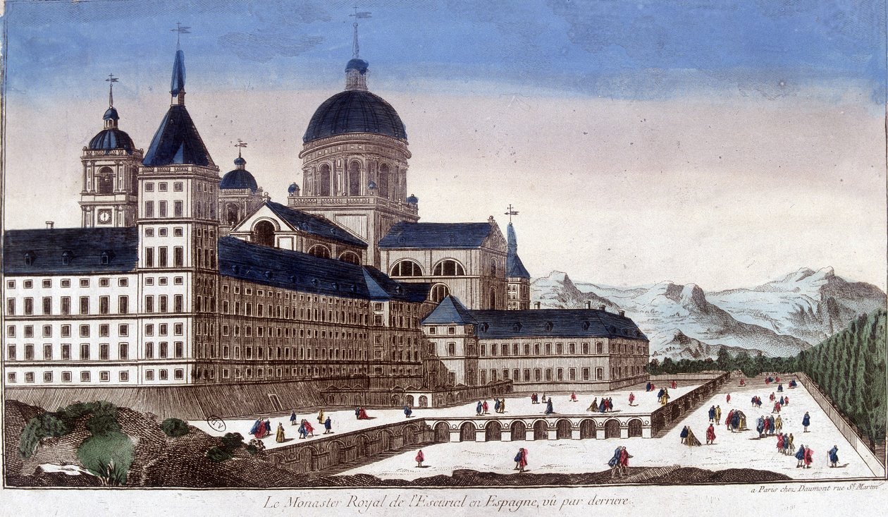 The royal monastery of the Escorial in Spain, seen from behind by Unknown artist