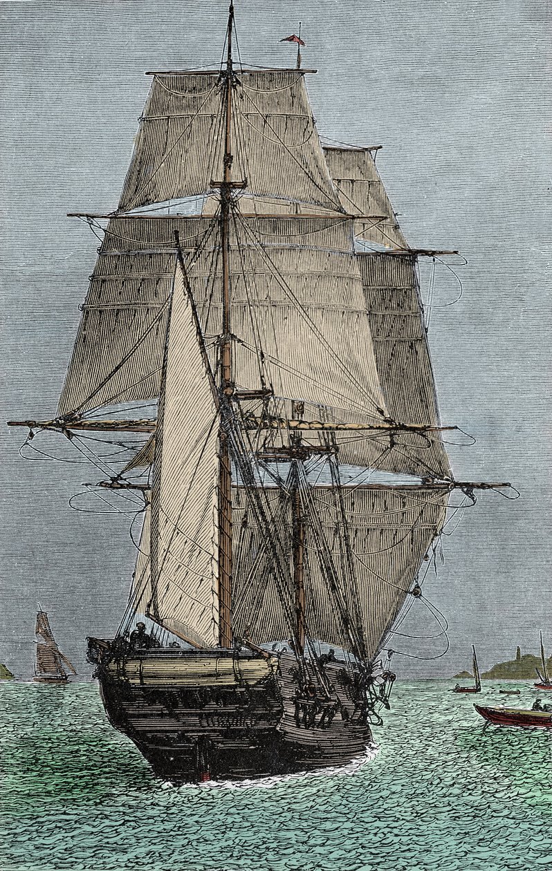 The ship “Beagle” (expedition in which Darwin participated as a naturalist) by Unknown artist