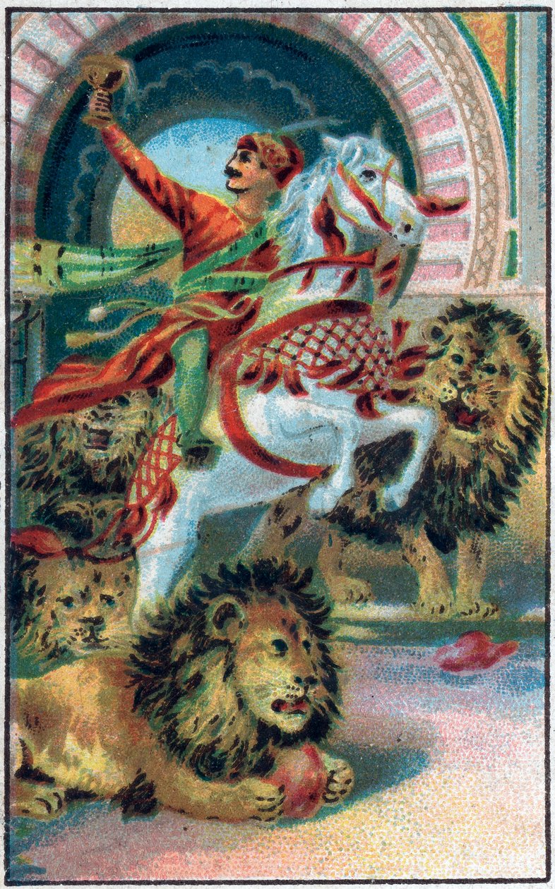 The source of the lions. History of Prince Ahmed and the fairy Pari Banou. Tale of 1001 nights. Chromolithography of the late 19th century. by Unknown artist